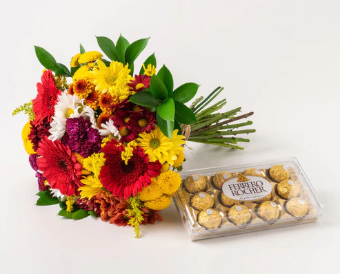 Buquê Especial 15 — Colorido com Ferrero Rocher